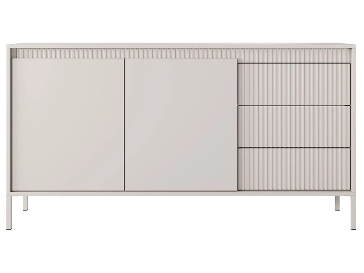 Komoda z drzwiami i szufladami 153 cm Sorano Beżowa