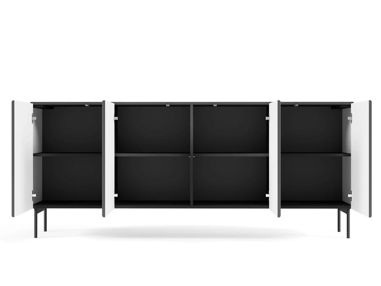 Komoda czterodrzwiowa Qualita Czarna