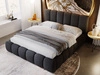 Łóżko tapicerowane z pojemnikiem i stelażem 180x200 Cloud czarne