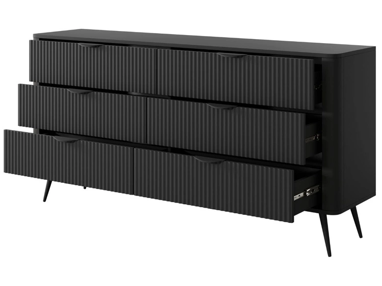Komoda z 6 szufladami Latina Czarna