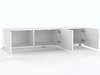 Zestaw szafek pod telewizor z drzwiczkami 300 cm Biała