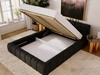 Łóżko tapicerowane z pojemnikiem i stelażem 160x200 Alicante Czarne