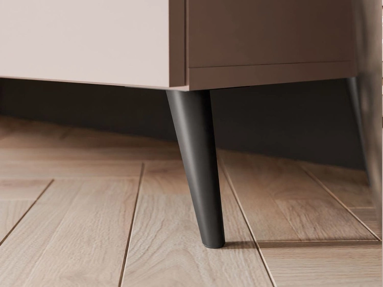 Szafka RTV pod telewizor z drzwiczkami na czarnych nóżkach 100 cm Noaé Kaszmir