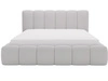 Łóżko tapicerowane z pojemnikiem i stelażem 140x200 Cloud jasnoszare