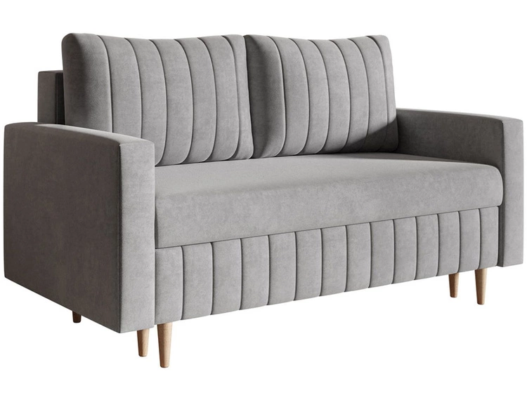 Kanapa z funkcją spania i pojemnikiem na pościel Castelo szara