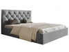Łóżko tapicerowane z pojemnikiem i stelażem 140x200 Selva Jasny szary
