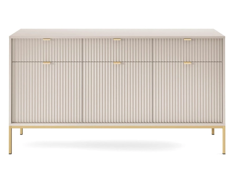 Komoda z drzwiami i szufladami Amber Kaszmir na złotych nogach