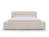 Łóżko tapicerowane z pojemnikiem i stelażem 160x200 Plaza Kremowe