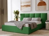 Łóżko tapicerowane z pojemnikiem i stelażem 160x200 cm Lizbona Zielone