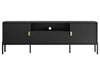 Szafka RTV szeroka dwudrzwiowa z szufladą Orlean czarny mat
