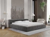 Łóżko tapicerowane z pojemnikiem i stelażem 120x200 Lipari Ciemny szary