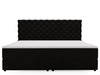 Łóżko kontynentalne z pojemnikiem na pościel 160x200 Bergamo czarne