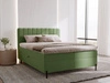 Łóżko kontynentalne z pojemnikiem na pościel 140x200 Primavera Zielone