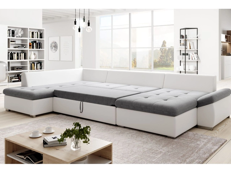 Narożnik U lewy z funkcją spania Moni U Brązowy