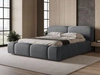 Łóżko tapicerowane z pojemnikiem i stelażem 160x200 Aubi Ciemnoszare