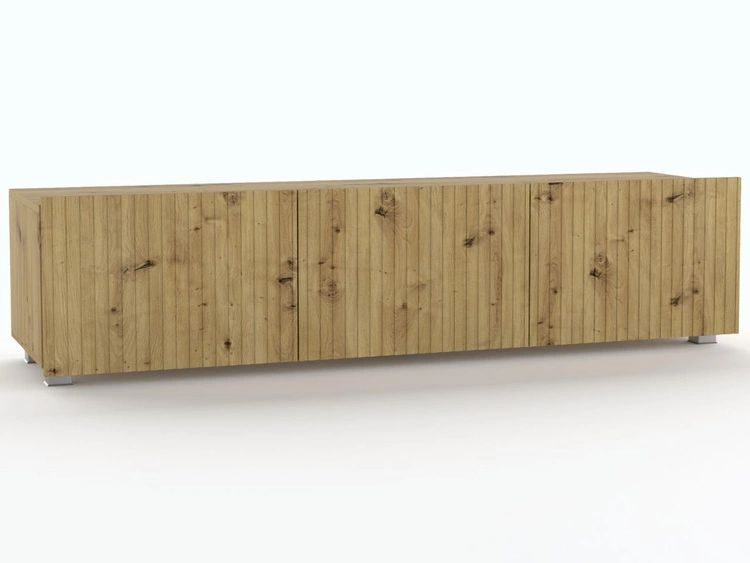Zestaw szafek pod telewizor z drzwiczkami 300 cm Kioto Dąb Artisan