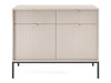 Komoda z drzwiami i szufladami Amber Kaszmir na czarnych nogach