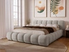 Łóżko tapicerowane z pojemnikiem na pościel 120x200 Doria Jasnoszare