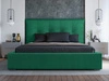 Łóżko tapicerowane z pojemnikiem i stelażem 180x200 Valencia Zielony