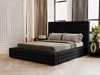 Łóżko tapicerowane z pojemnikiem i stelażem 180x200 Barbados Czarne