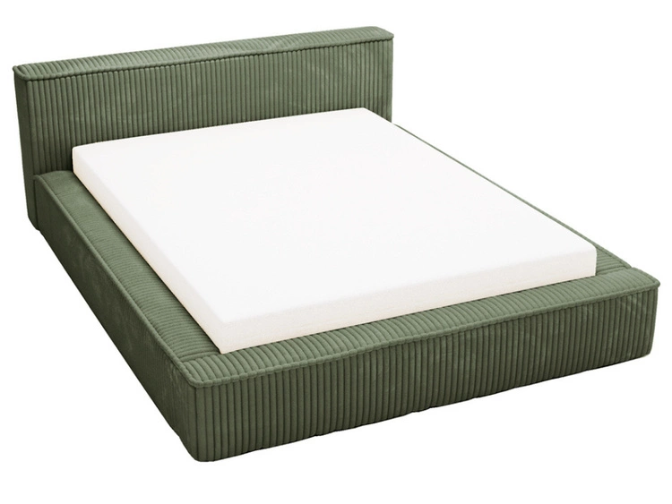 Łóżko tapicerowane z pojemnikiem i stelażem 120x200 Lago Zielone