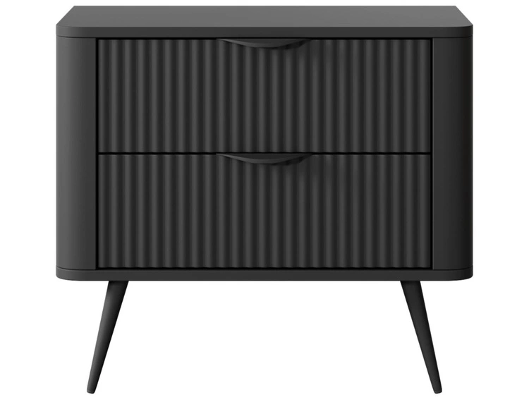 Stolik nocny z szufladami Latina Czarny