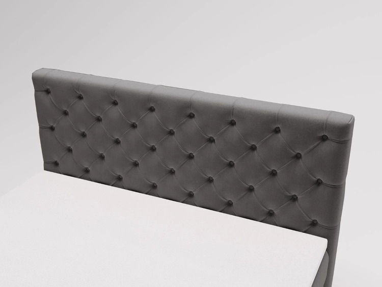 Łóżko kontynentalne z pojemnikiem na pościel 160x200 Montego Antracytowe