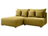 Narożnik L Lewy z funkcją spania i pojemnikiem Ronni Żółty