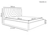 Łóżko tapicerowane z pojemnikiem i stelażem 160x200 Corti Szary