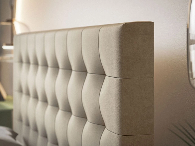 Łóżko kontynentalne z pojemnikiem na pościel 180x200 Denza Różowe