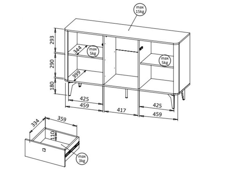 Zestaw mebli do jadalni Arelis Kaszmir, Orzech Royal