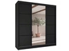 Szafa przesuwna z lustrem 200 cm Vello Czarna