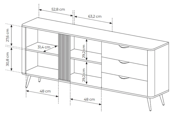 Zestaw mebli do pokoju dziennego Magico Dąb Dunin