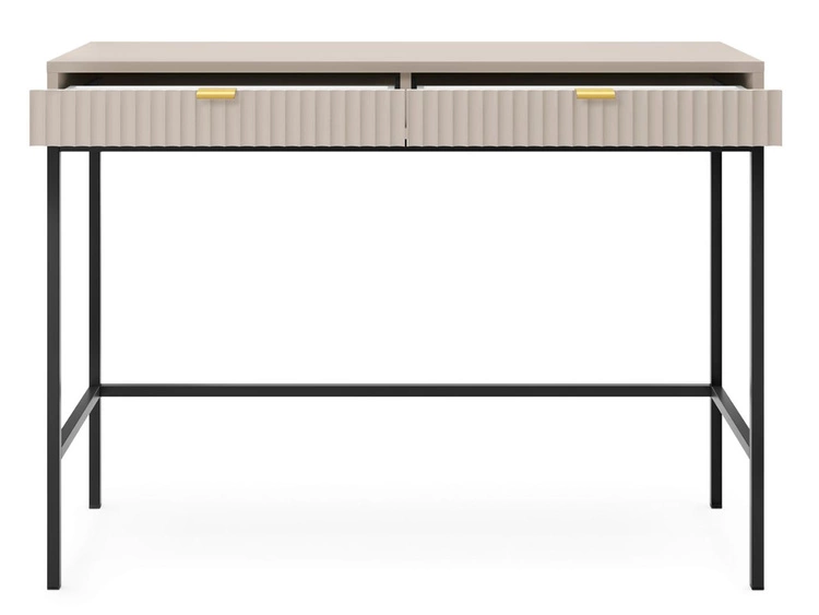 Toaletka z szufladami Amber Kaszmir na czarnych nogach