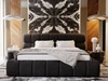 Łóżko tapicerowane z pojemnikiem i stelażem 120x200 Mellow Czarny