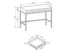 Toaletka z szufladami Amber Kaszmir na czarnych nogach