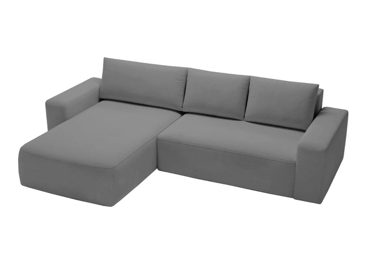 Narożnik L Lewy z funkcją spania i pojemnikiem Tazones Ciemno szary