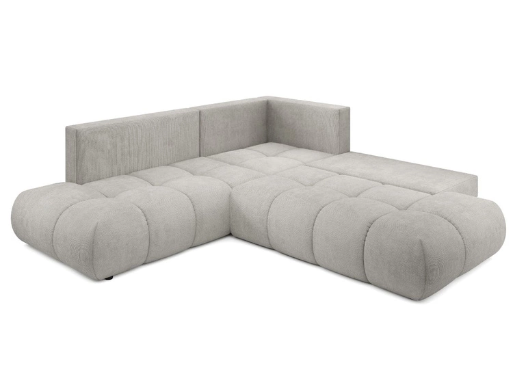 Narożnik z funkcją spania i pojemnikiem Lewy Kair Jasnoszary