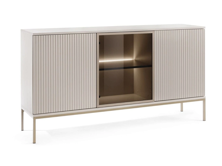 Komoda z drzwiami i oświetleniem LED Deo Kaszmirowa