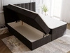 Łóżko kontynentalne z pojemnikiem na pościel 160x200 Mocca Czarne