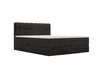 Łóżko kontynentalne z pojemnikami na pościel 120x200 Forte Czarne