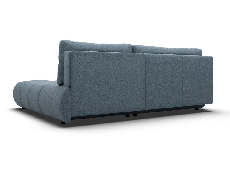 Narożnik z funkcją spania i pojemnikiem Prawy Milet Ciemnoniebieski