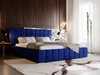 Łóżko tapicerowane z pojemnikiem i stelażem 120x200 cm Paris Niebieskie
