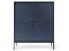Komoda z drzwiami na czarnych nóżkach Amor Granatowa