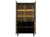 Wysoka witryna stojąca do salonu Loara Czarna, Dąb Evoke