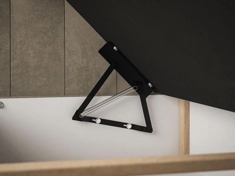 Łóżko kontynentalne z pojemnikiem na pościel 140x200 Denza Różowe