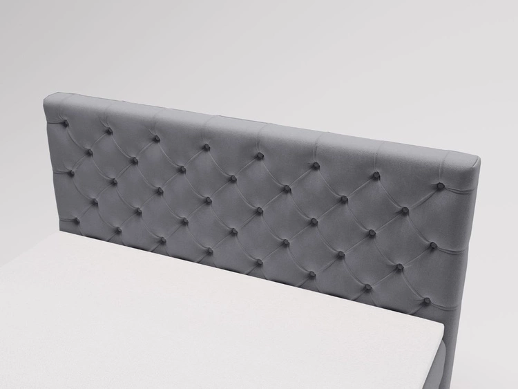 Łóżko kontynentalne z pojemnikiem na pościel 160x200 Montego Szare