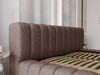 Łóżko tapicerowane z pojemnikiem na pościel i stelażem 120x200 Italia Brązowe