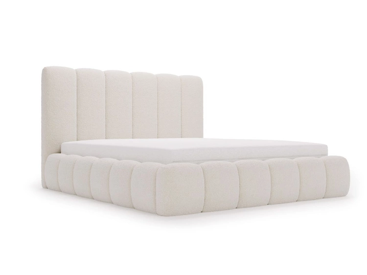 Łóżko tapicerowane z pojemnikiem i stelażem 180x200 Imperial Kremowe