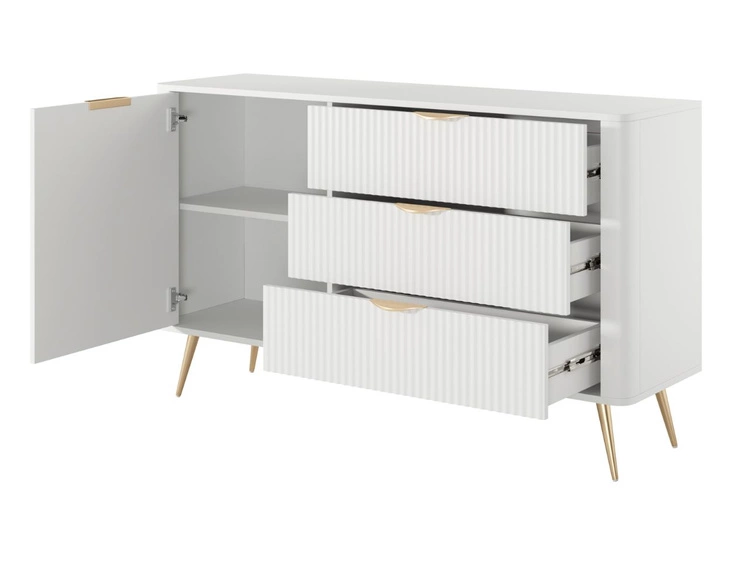 Komoda z drzwiami i szufladami Latina Biała